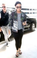 DEMI LOVATO at Los Angeles International Airport 08/14/2017