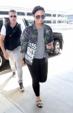 DEMI LOVATO at Los Angeles International Airport 08/14/2017