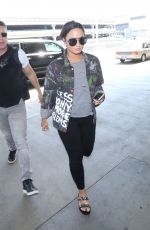 DEMI LOVATO at Los Angeles International Airport 08/14/2017