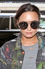 DEMI LOVATO at Los Angeles International Airport 08/14/2017