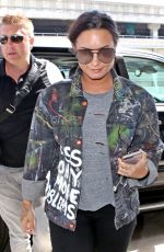 DEMI LOVATO at Los Angeles International Airport 08/14/2017