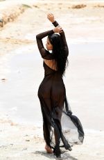DEMI ROSE MAWBY on the Set of a Photoshoot on the Beach in Cape Verde 08/11/2017