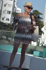 DENISE VAN OUTEN in Simsuit at Max Beach Club in Marbella 08/04/2017