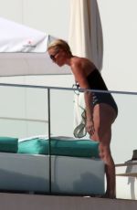 DENISE VAN OUTEN in Simsuit at Max Beach Club in Marbella 08/04/2017