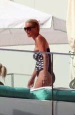 DENISE VAN OUTEN in Simsuit at Max Beach Club in Marbella 08/04/2017