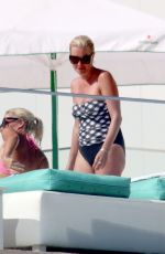 DENISE VAN OUTEN in Simsuit at Max Beach Club in Marbella 08/04/2017