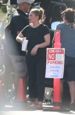 DREW BARRYMOE on the Set of Santa Clarita Diet, Season 2 in Santa Clarita 08/13/2017