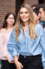 ELIZABETH OLSEN Arrives at Ed Sullivan Theater in New York 08/03/2017