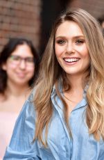 ELIZABETH OLSEN Arrives at Ed Sullivan Theater in New York 08/03/2017
