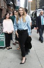 ELIZABETH OLSEN Arrives at Ed Sullivan Theater in New York 08/03/2017
