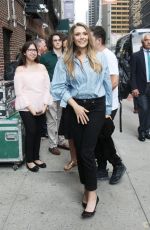 ELIZABETH OLSEN Arrives at Ed Sullivan Theater in New York 08/03/2017