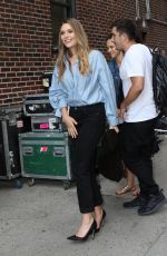 ELIZABETH OLSEN Arrives at Ed Sullivan Theater in New York 08/03/2017