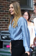ELIZABETH OLSEN Arrives at Ed Sullivan Theater in New York 08/03/2017