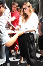 ELIZABETH OLSEN Leaves SiriusXM Studios in New York 07/31/2017