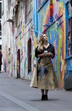 ELIZABETH OLSEN on the Set of a Photoshoot in Melbourne 08/26/2017