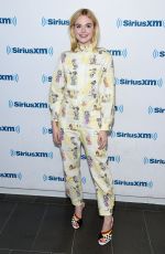 ELLE FANNING at SiriusXM Studio in New York 08/30/2017