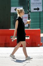 ELLE FANNING Our for Iced Coffee in New York 08/26/2017