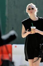 ELLE FANNING Our for Iced Coffee in New York 08/26/2017