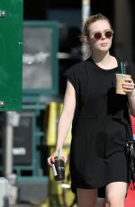 ELLE FANNING Our for Iced Coffee in New York 08/26/2017