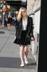 ELLE FANNING Out and About in New York 08/26/2017