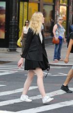 ELLE FANNING Out and About in New York 08/26/2017