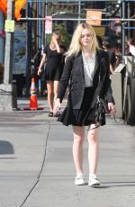 ELLE FANNING Out and About in New York 08/26/2017