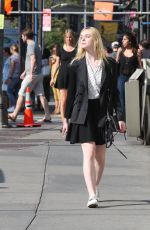 ELLE FANNING Out and About in New York 08/26/2017