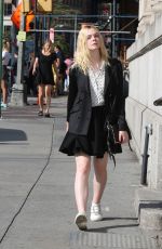 ELLE FANNING Out and About in New York 08/26/2017