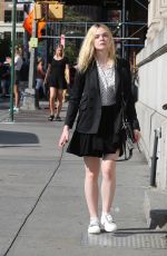 ELLE FANNING Out and About in New York 08/26/2017