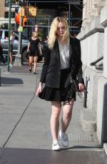 ELLE FANNING Out and About in New York 08/26/2017