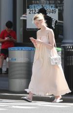 ELLE FANNING Out and About in New York 08/27/2017