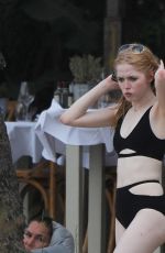 ELLIE BAMBER in Bikini on the Beach in Ibiza 08/02/2017