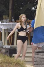 ELLIE BAMBER in Bikini on the Beach in Ibiza 08/02/2017