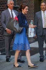 ELLIE KEMPER Leaves The Late Show with Stephen Colbert in New York 08/16/2017