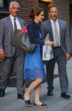ELLIE KEMPER Leaves The Late Show with Stephen Colbert in New York 08/16/2017