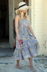 ELYSE KNOWLES on the Set of a Photoshoot for Ugg Shoes at Bondi Beach 08/28/2017