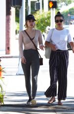 EMMA ROBERTS and LEA MICHELE Out in West Hollywood 08/17/2017