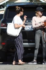 EMMA ROBERTS and LEA MICHELE Out in West Hollywood 08/17/2017