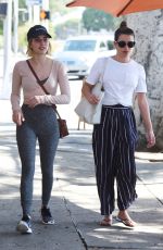 EMMA ROBERTS and LEA MICHELE Out in West Hollywood 08/17/2017