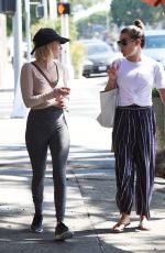 EMMA ROBERTS and LEA MICHELE Out in West Hollywood 08/17/2017