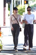 EMMA ROBERTS and LEA MICHELE Out in West Hollywood 08/17/2017