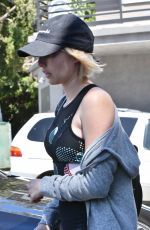 EMMA ROBERTS Leaves a Gym in Los Angeles 08/21/2017