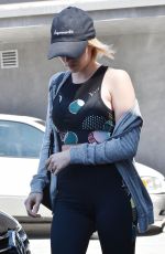 EMMA ROBERTS Leaves a Gym in Los Angeles 08/21/2017