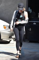 EMMA ROBERTS Leaves a Gym in Los Angeles 08/21/2017