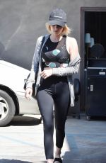 EMMA ROBERTS Leaves a Gym in Los Angeles 08/21/2017