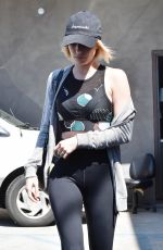 EMMA ROBERTS Leaves a Gym in Los Angeles 08/21/2017
