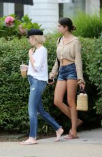 EMMA ROBERTS Out for Ice Coffee at Juice Press in New York 08/04/2017