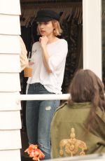 EMMA ROBERTS Out for Ice Coffee at Juice Press in New York 08/04/2017