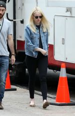 EMMA STONE Arrives on the Set of Maniac in New York 08/15/2017