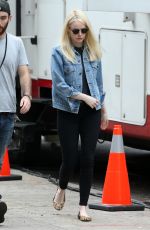 EMMA STONE Arrives on the Set of Maniac in New York 08/15/2017
